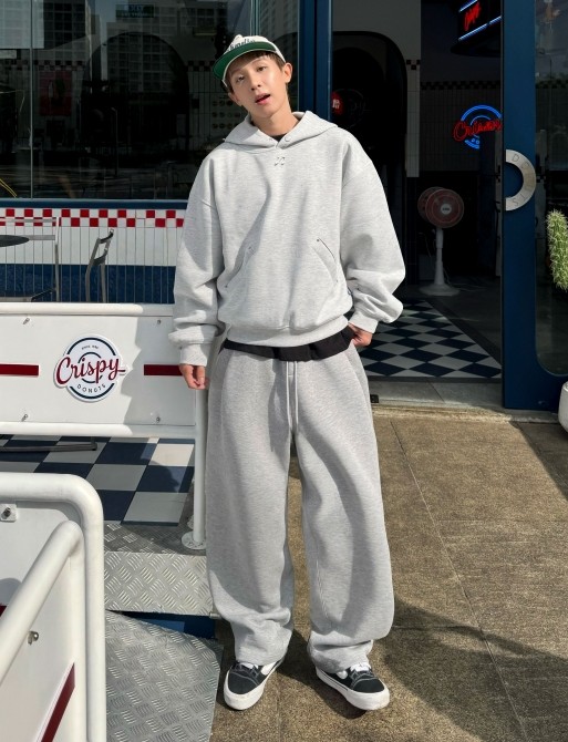Metal Hoodie & Hindless Layered Sweat Pants