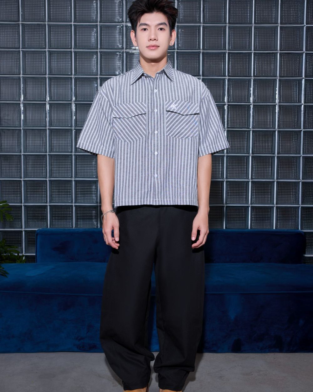2Striped Boxy Shirt