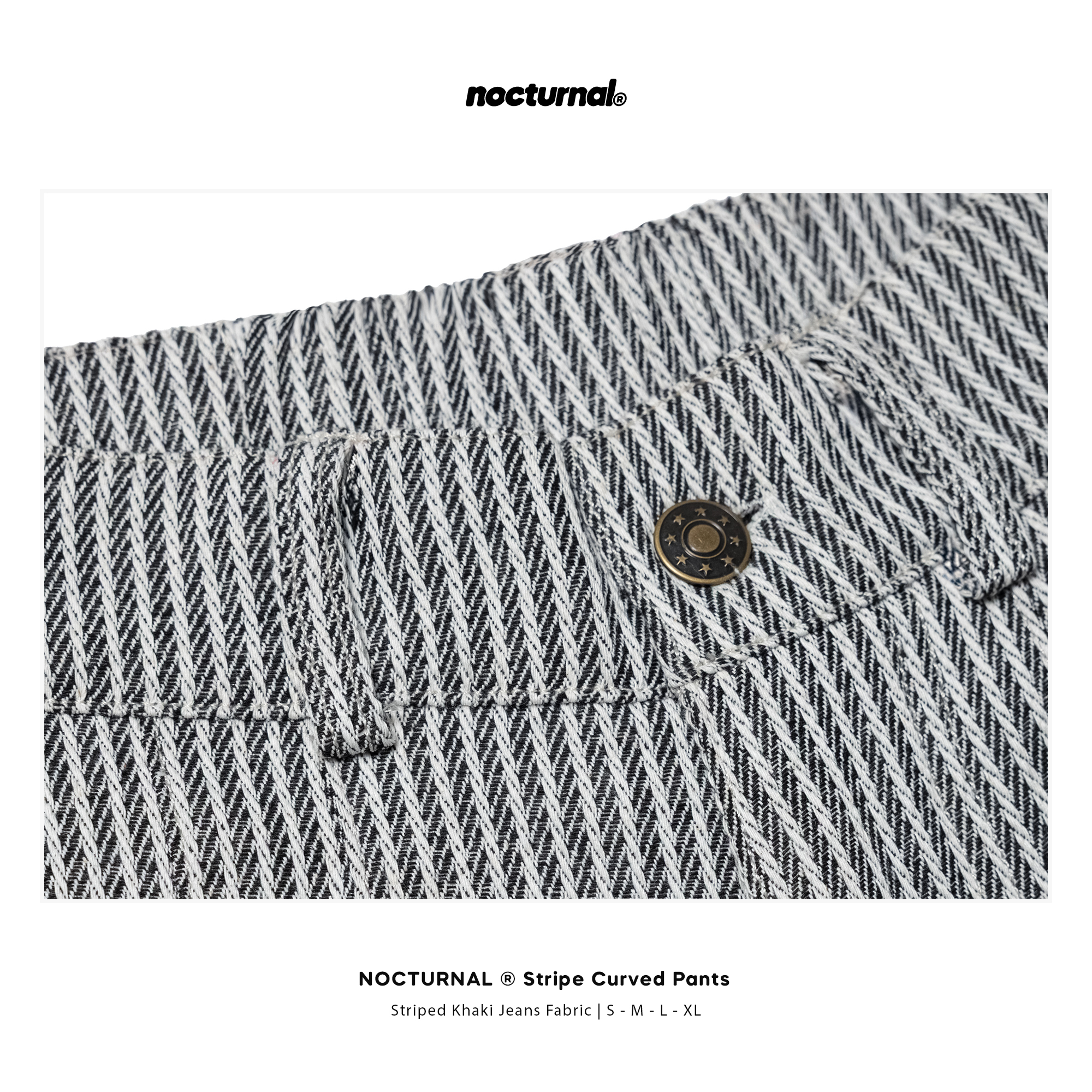 Stripe Curved Pants