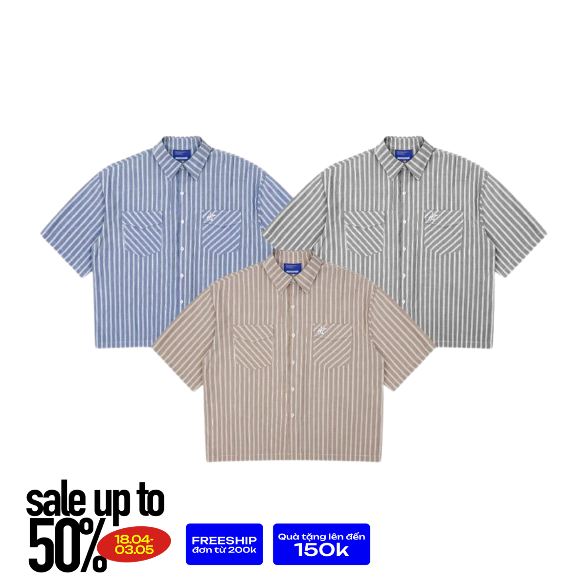 2Striped Boxy Shirt