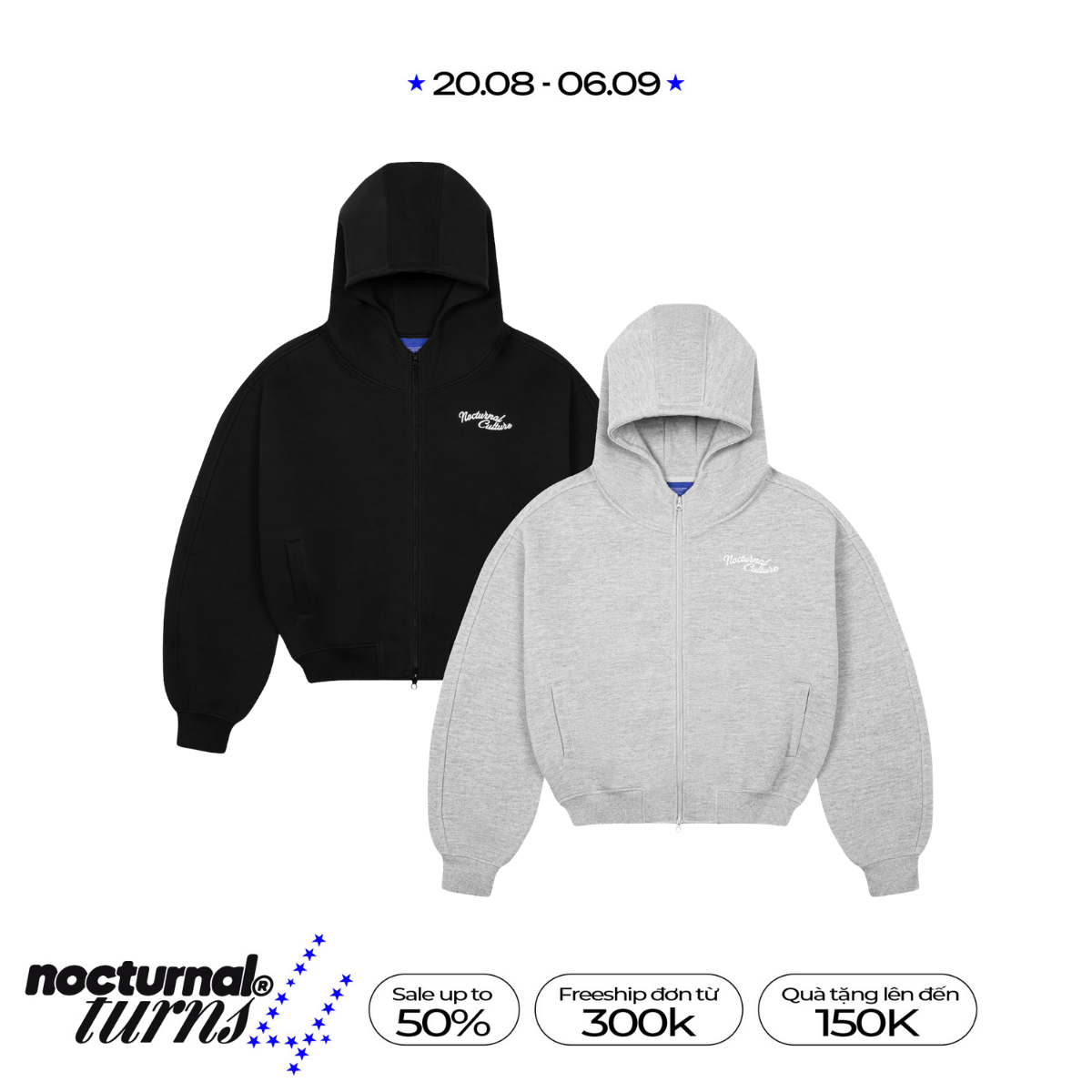 Culture Zipper Boxy Hoodie