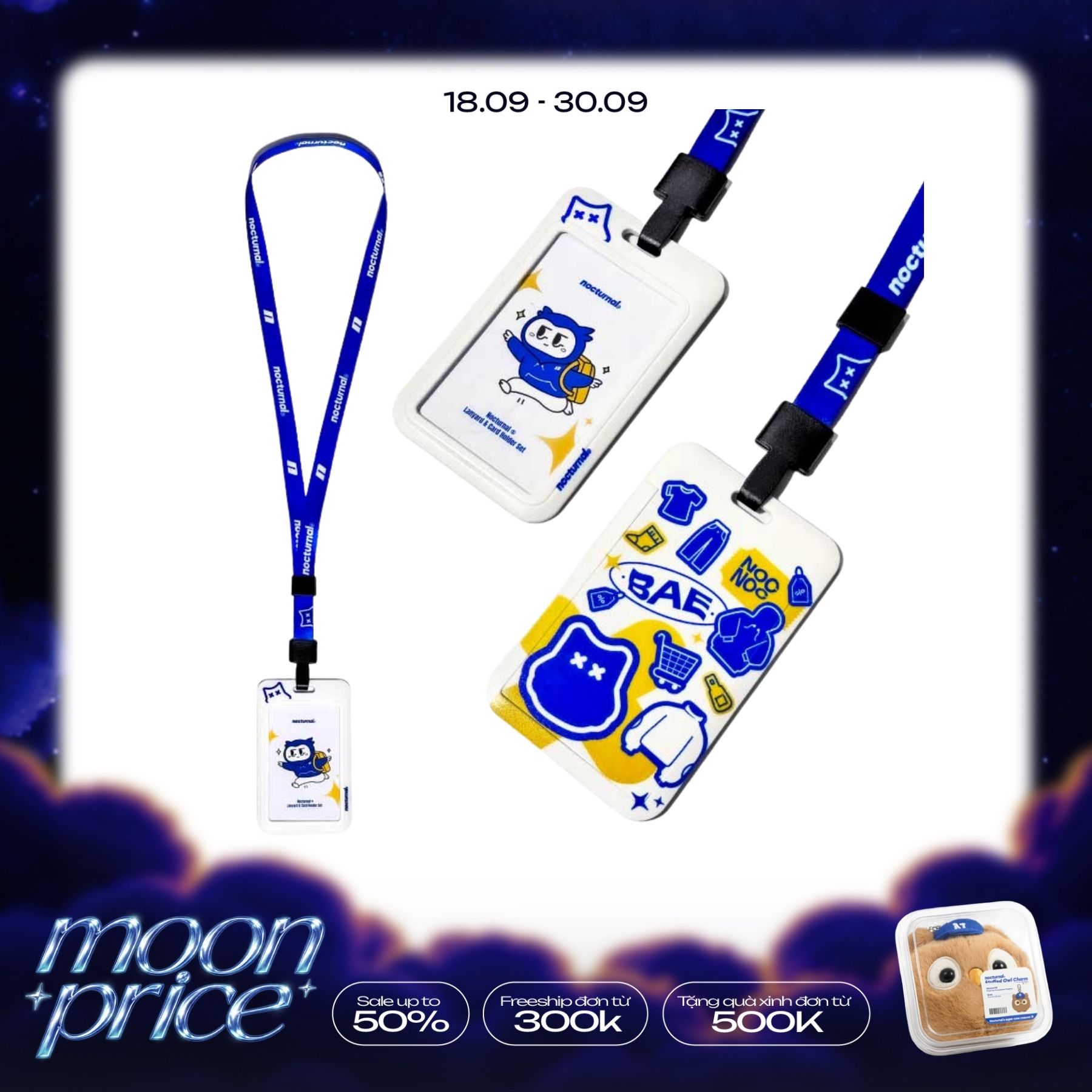 Nocturnal ® Sticker Lanyard &amp; Card Holder