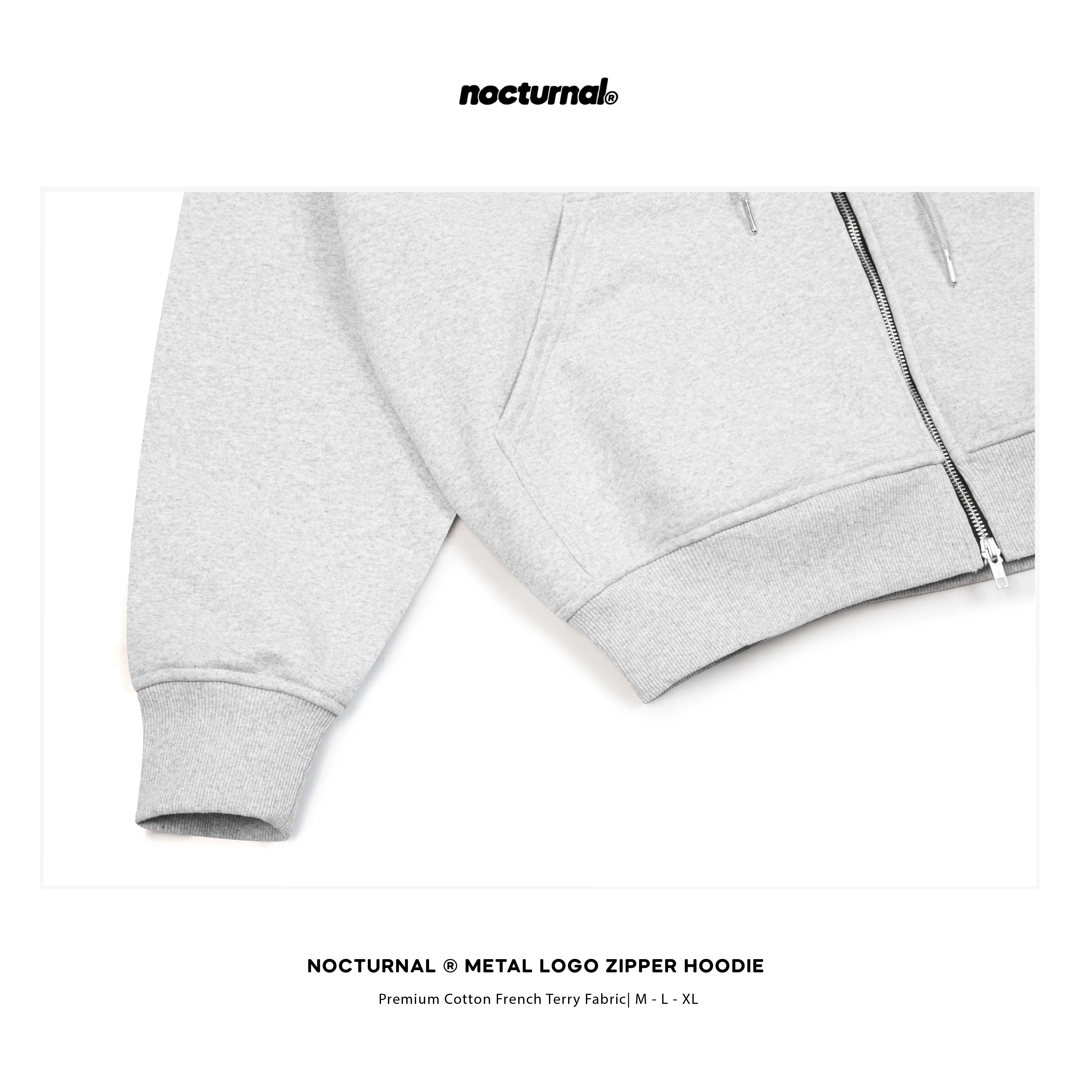 Metal Logo Zipper Hoodie