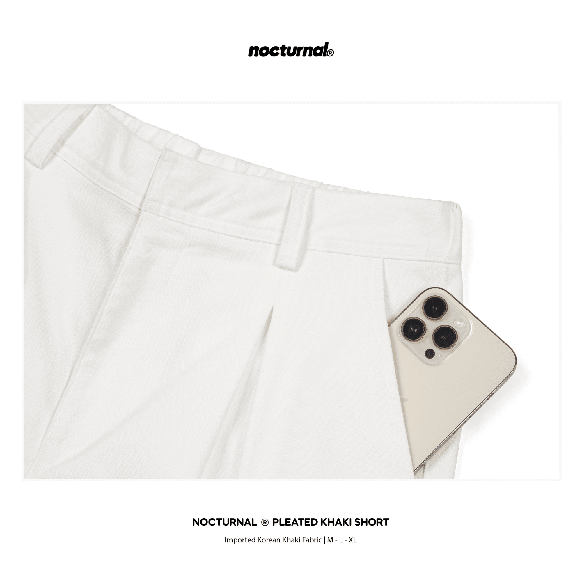 Pleated Khaki Shorts