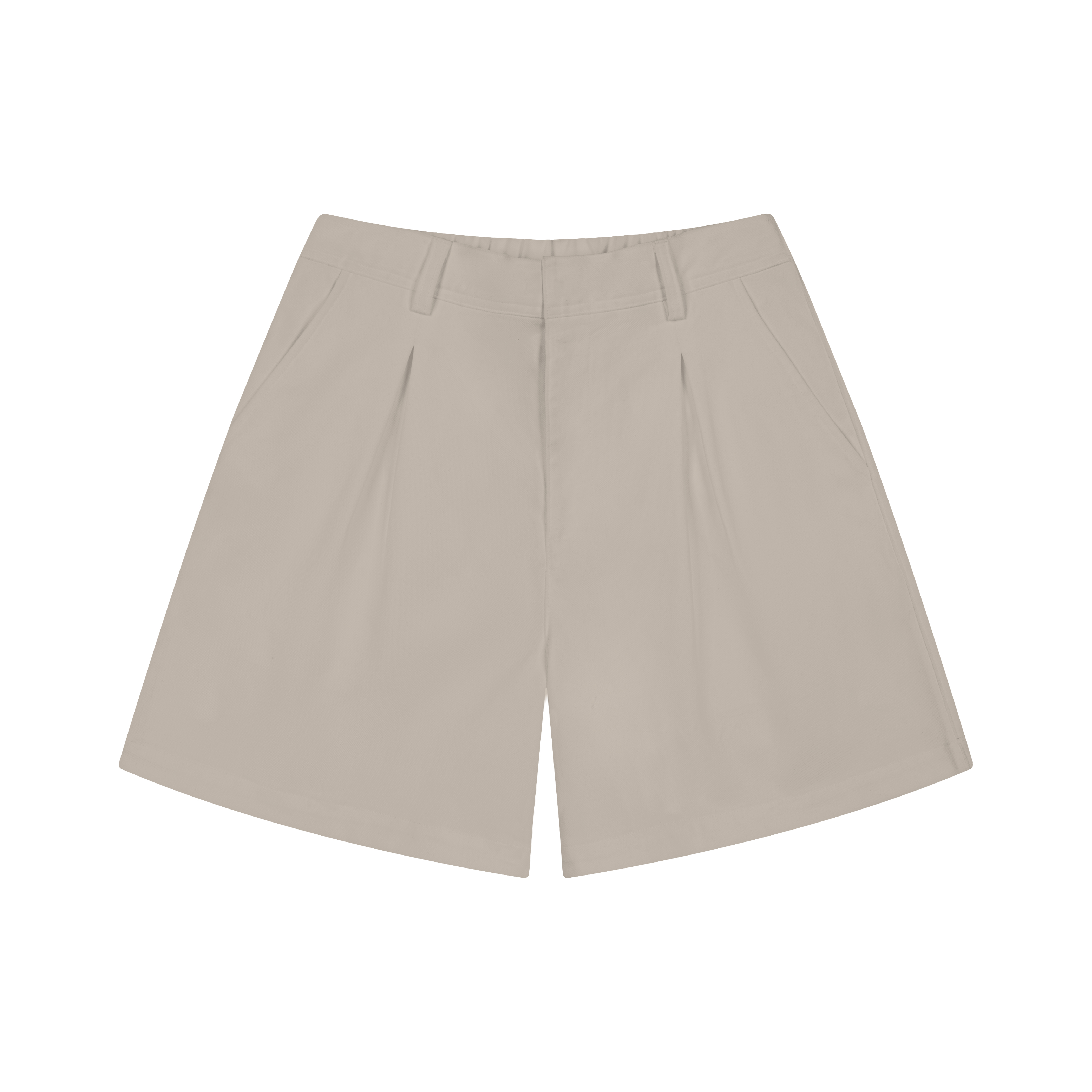 Pleated Khaki Shorts