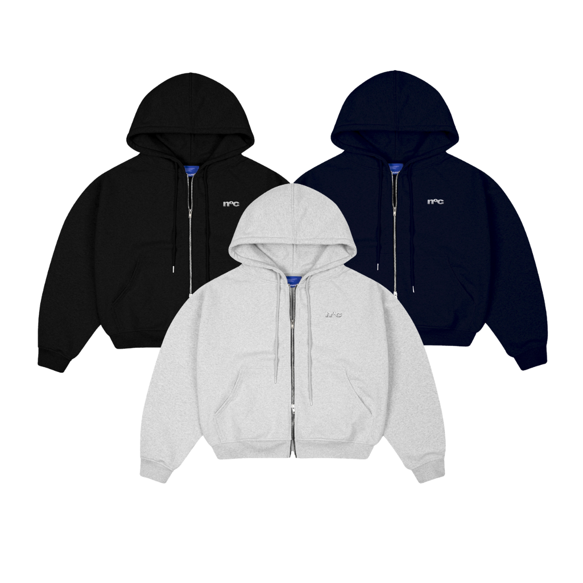 Metal Logo Zipper Hoodie