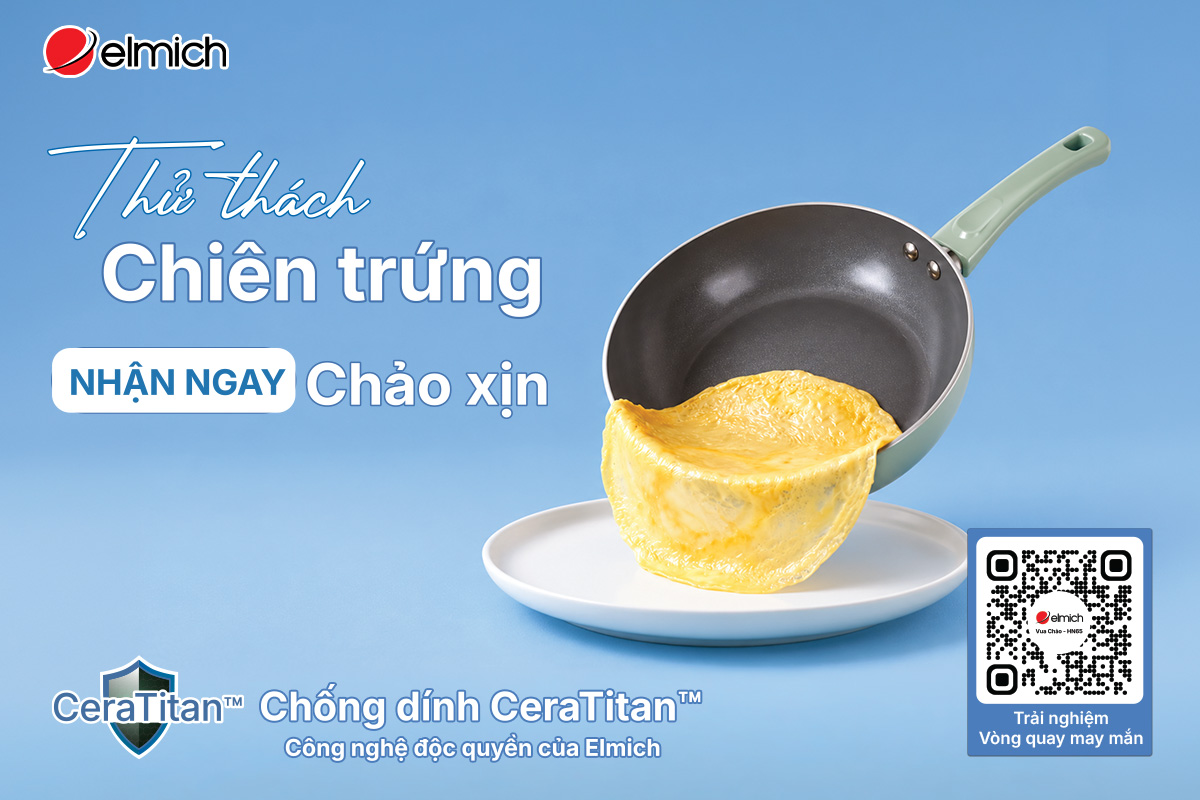 [ELMICH AEON MALL BÌNH TÂN] CHINH PHỤC “VUA CHẢO SỨ” CERATITAN™ – THỬ THÁCH CHIÊN TRỨNG, NHẬN NGAY CHẢO XỊN!