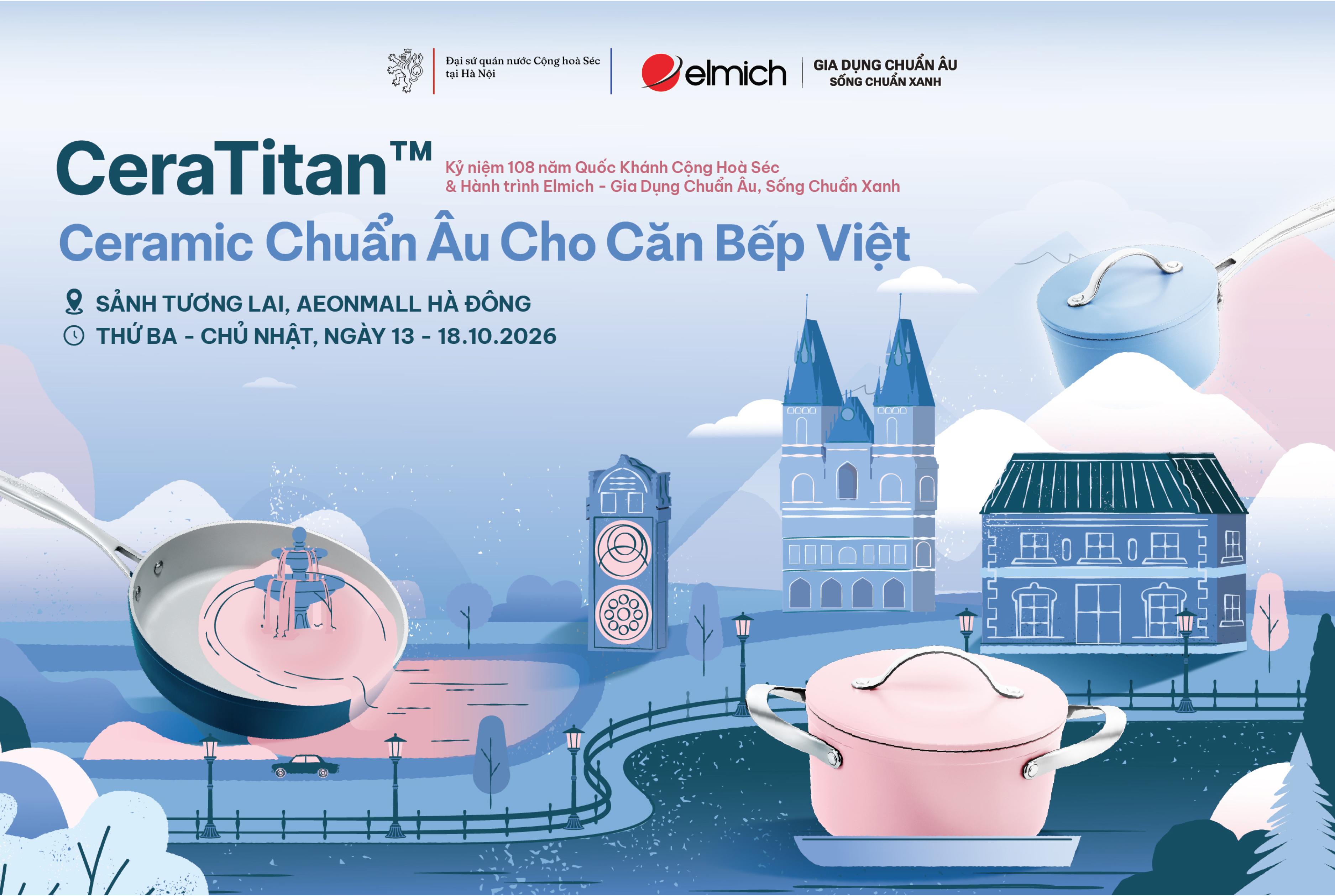 Hẹn bạn khám phá “CeraTitan™ – Ceramic Chuẩn Âu cho căn bếp Việt” tại AEON MALL Hà Đông!