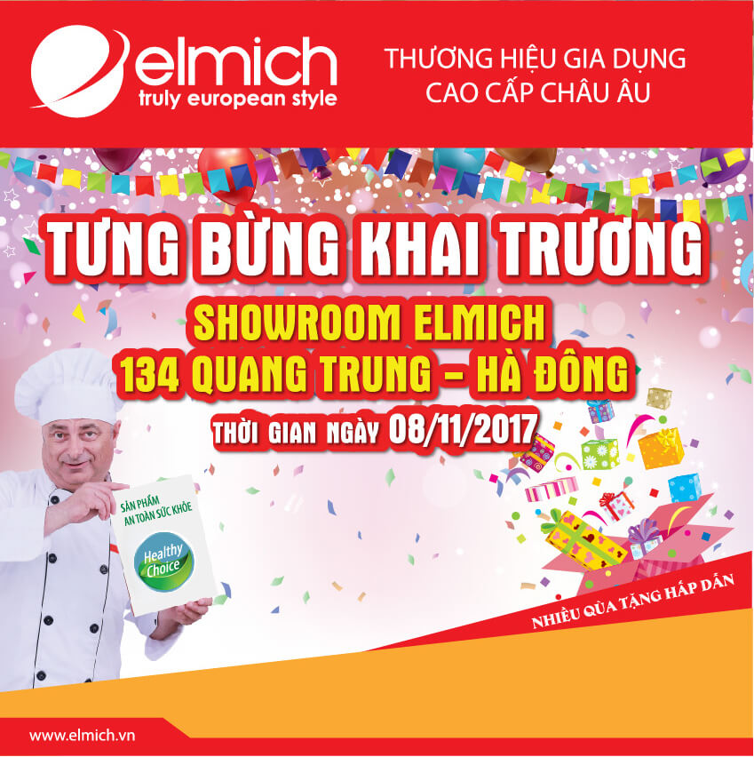 SHOWROOM THỨ 5 TẠI HÀ NỘI CỦA ELMICH SẮP KHAI TRƯƠNG NGÀY 8/11/2017