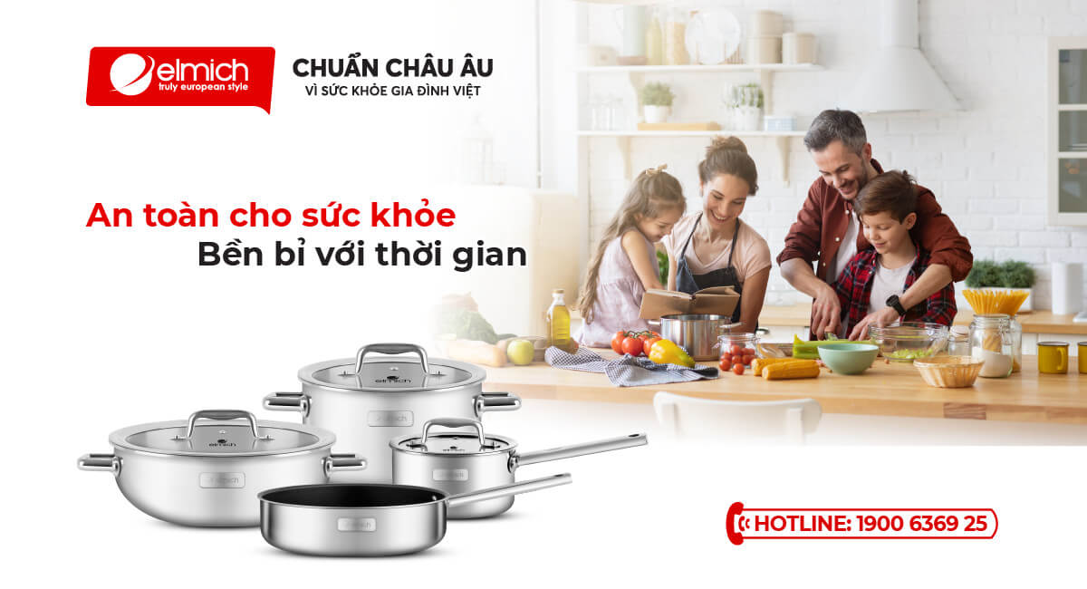 BỘ NỒI CHẢO INOX ELMICH – MÓN QUÀ BỀN BỈ CÙNG THỜI GIAN