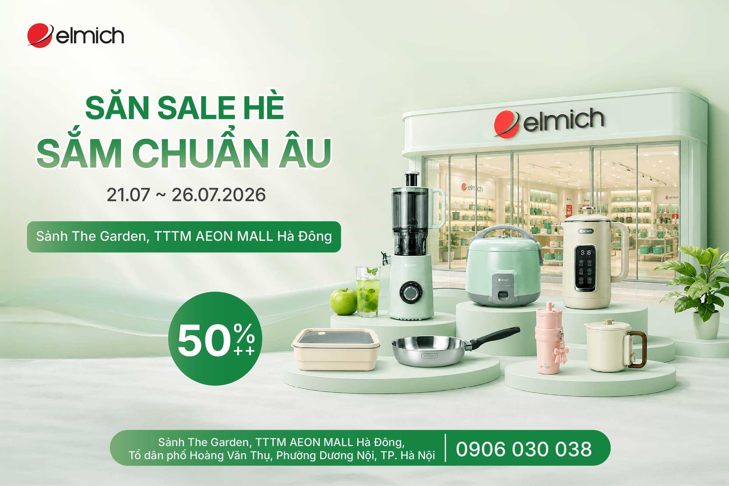 [ELMICH X TTTM AEON MALL HÀ ĐÔNG] SĂN SALE HÈ - SẮM CHUẨN ÂU ☀️