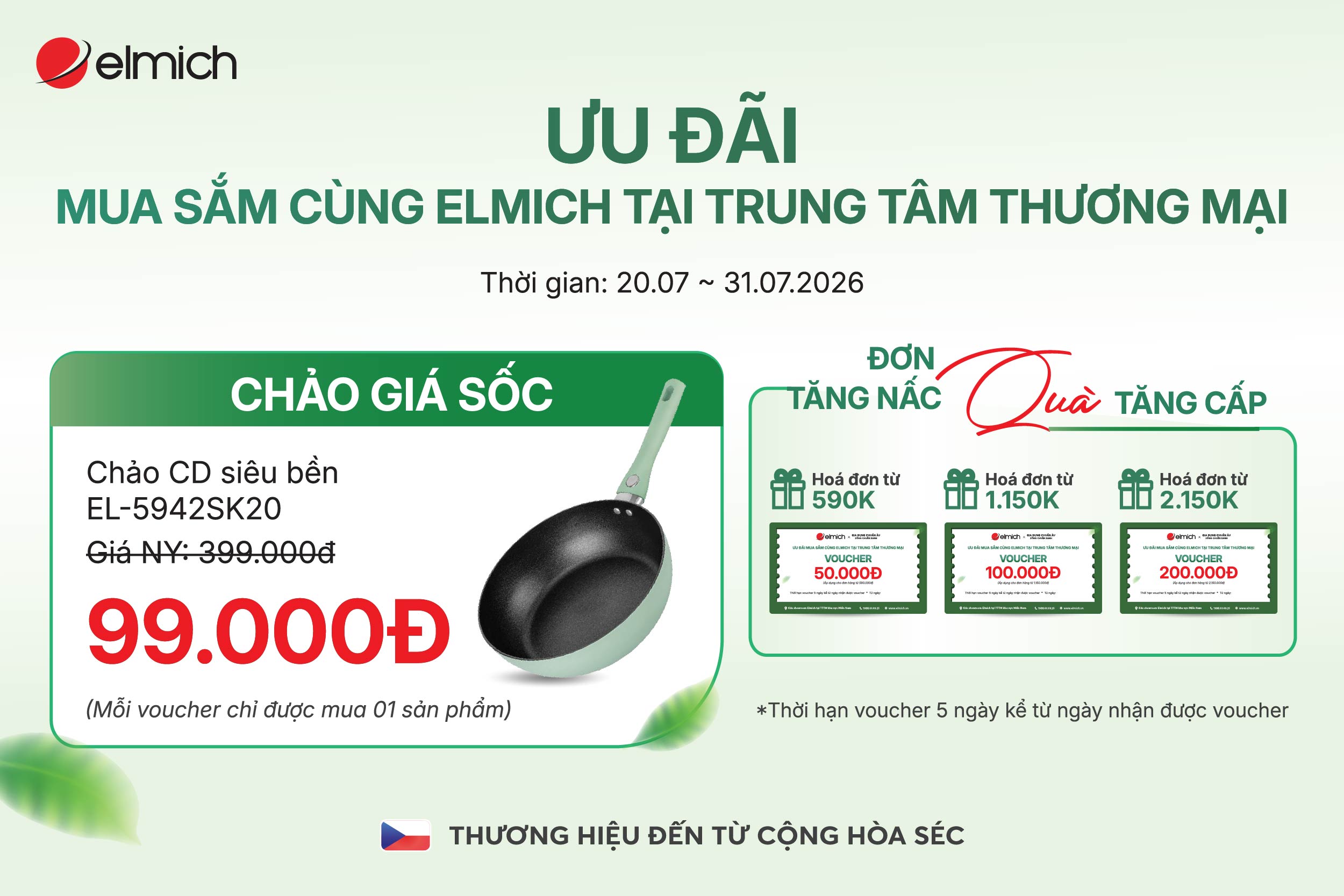 ƯU ĐÃI MUA SẮM CÙNG ELMICH TẠI TRUNG TÂM THƯƠNG MẠI 🎁