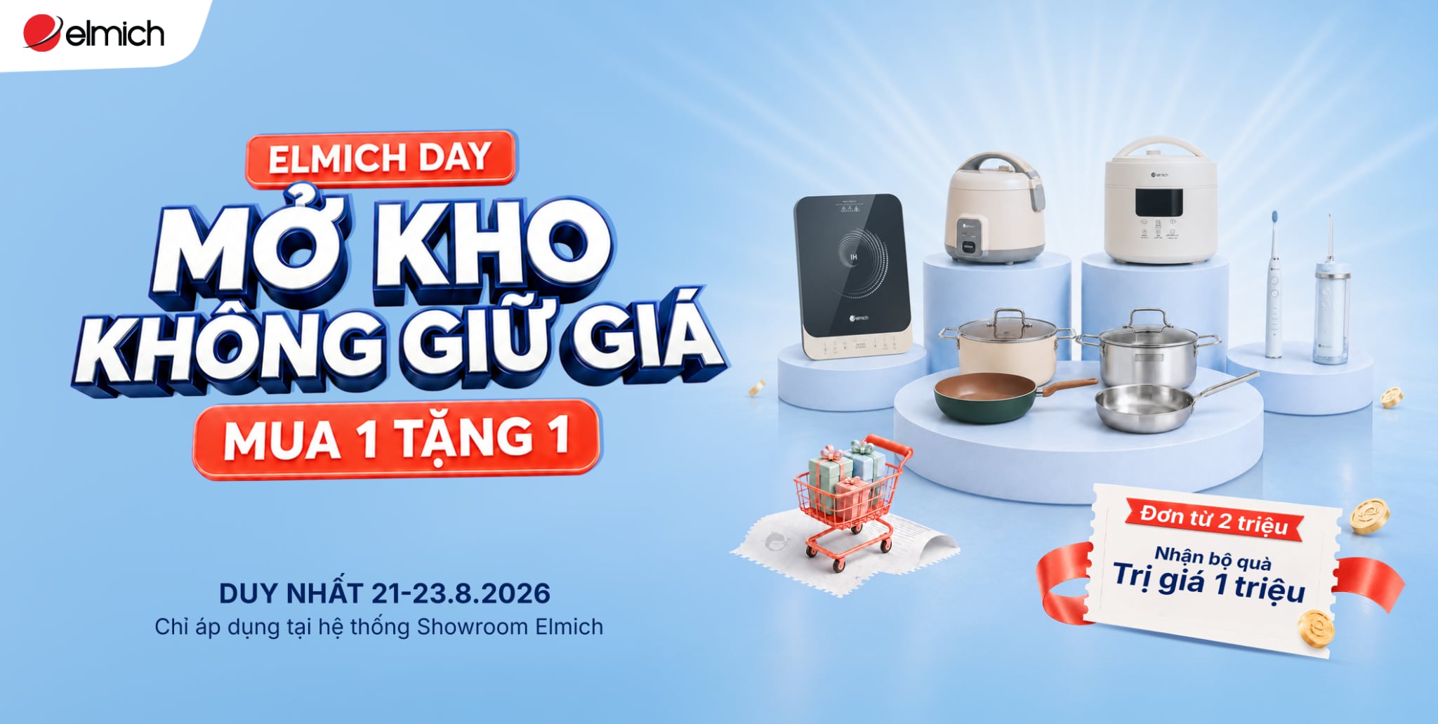 ELMICH DAY: MỞ KHO KHÔNG GIỮ GIÁ – 3 ngày ưu đãi chưa từng có tại Elmich