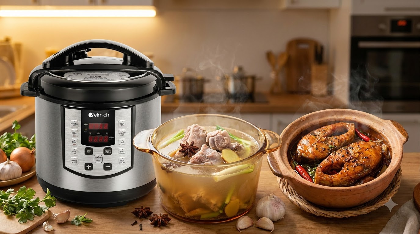 Cách hầm xương, kho cá bằng nồi áp suất điện không nát