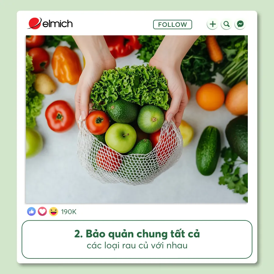 2. Bảo Quản Chung Tất Cả Các Loại Rau Củ Với Nhau
