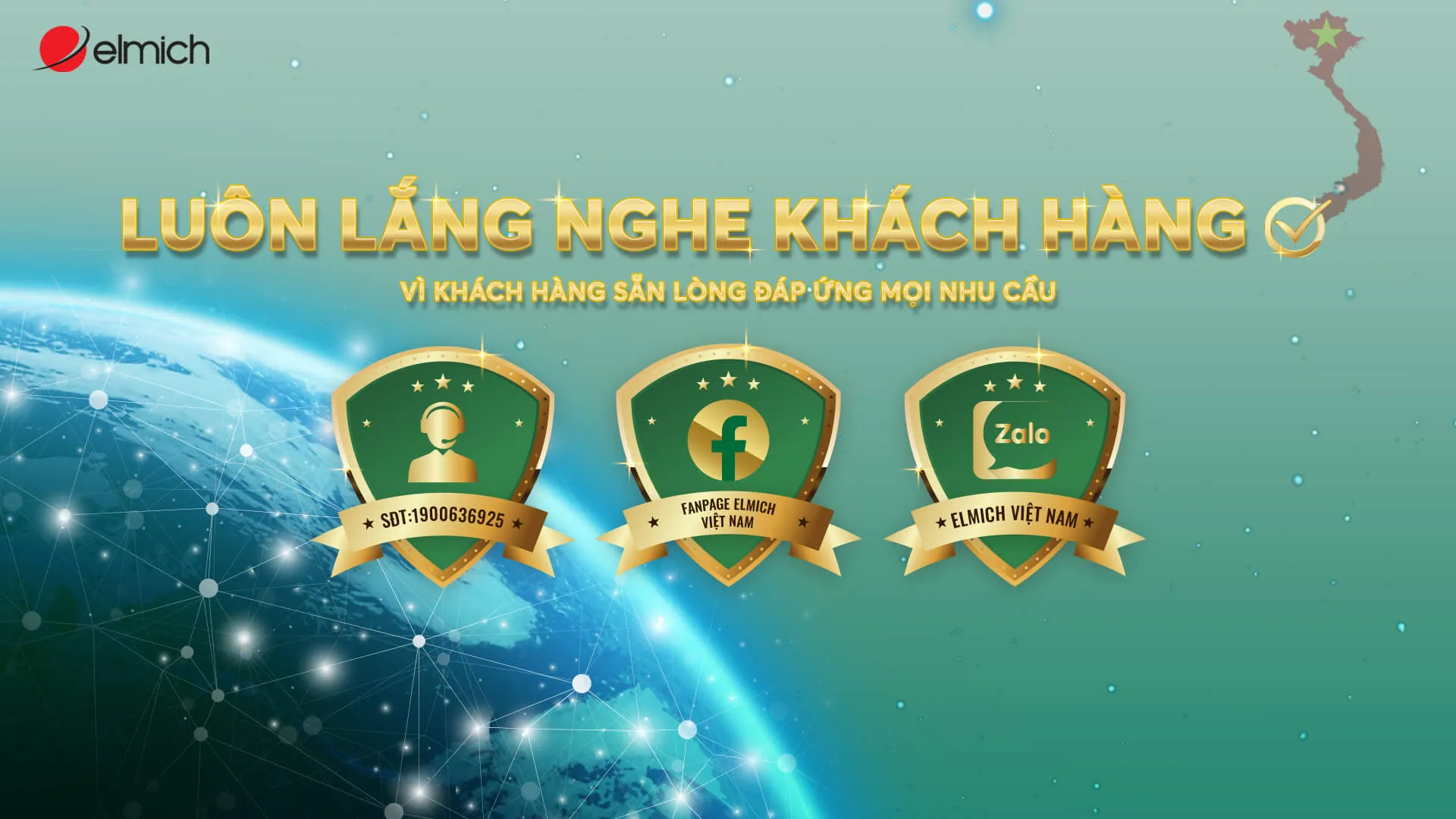 Đội ngũ chăm sóc khách hàng Elmich luôn sẵn sàng lắng nghe và đáp ứng mọi nhu cầu của khách hàng