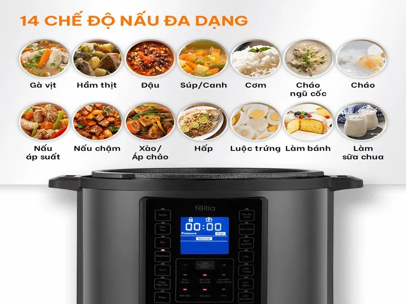 Chế độ nấu đa dạng làm phong phú thực đơn hàng ngày