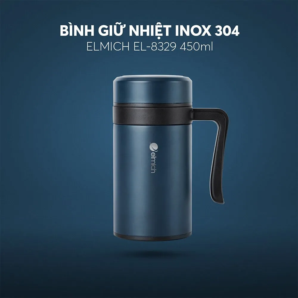 Cốc giữ nhiệt inox 304 Elmich EL8329 dung tích 450ml