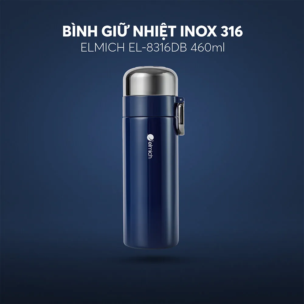 Bình giữ nhiệt inox 316 Elmich EL8316DB dung tích 460ml