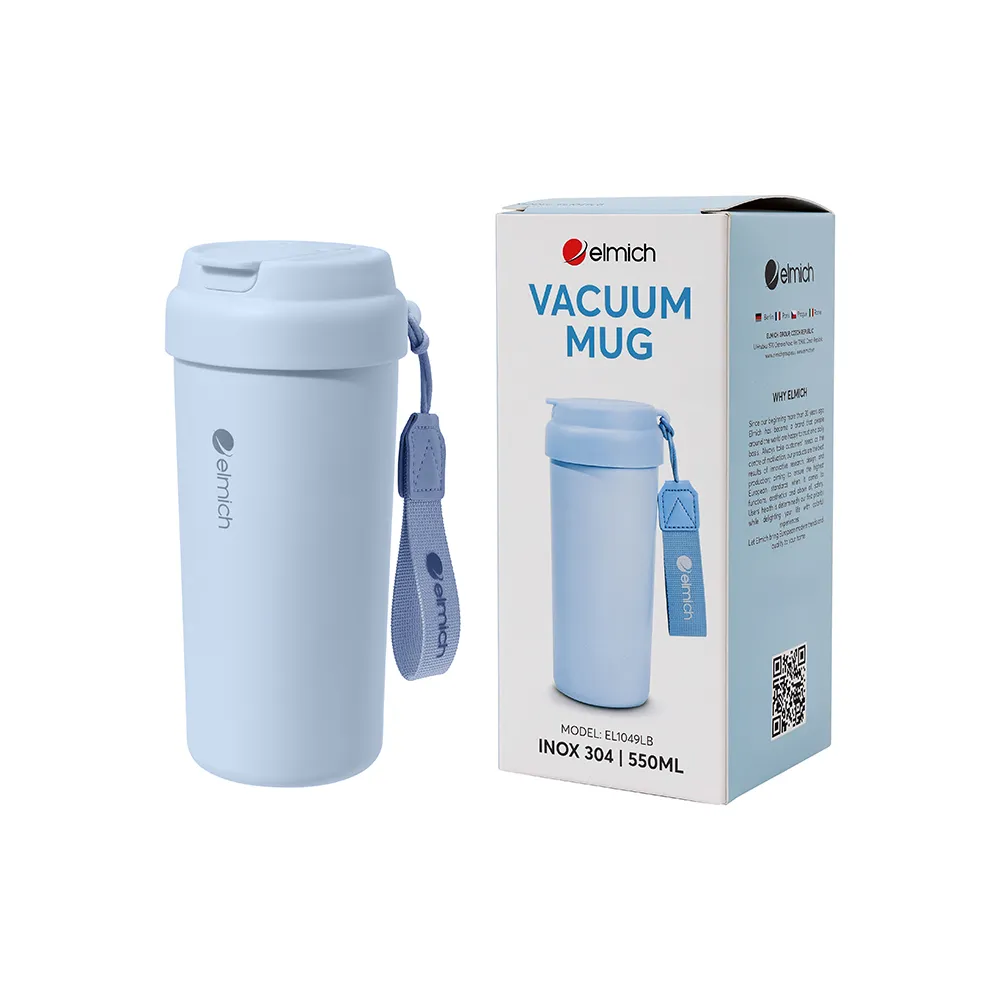 Cốc giữ nhiệt inox 304 Elmich EL1049LB dung tích 550ml