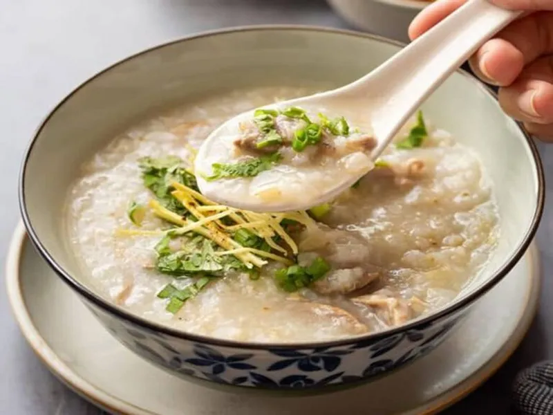 Cháo gà nấm tốt cho sức khỏe
