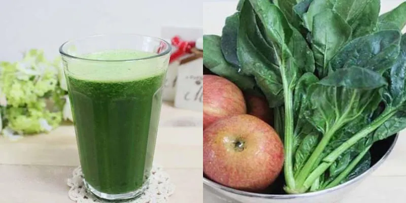 Nước ép cải bó xôi mix táo cung cấp nhiều chất xơ cho người dùng