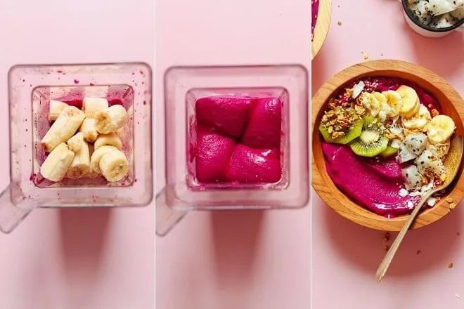 Sinh tố thanh long mix chuối Sinh tố thanh long mix chuối