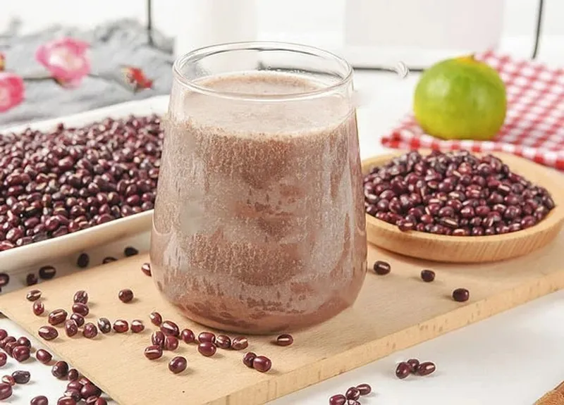 Thành phẩm sữa hạt kê - đậu đỏ vô cùng lôi cuốn