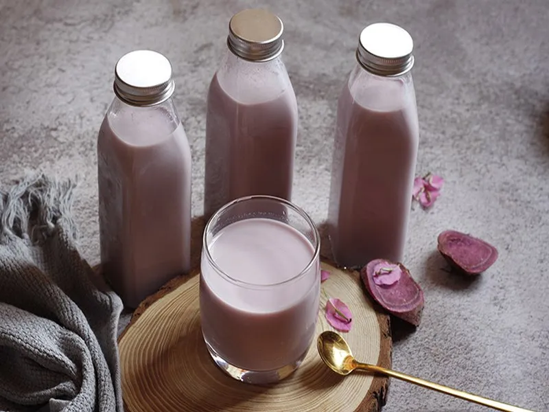 Sữa hạt óc chó khoai lang tím béo ngậy, có vị ngọt thanh, thơm ngon