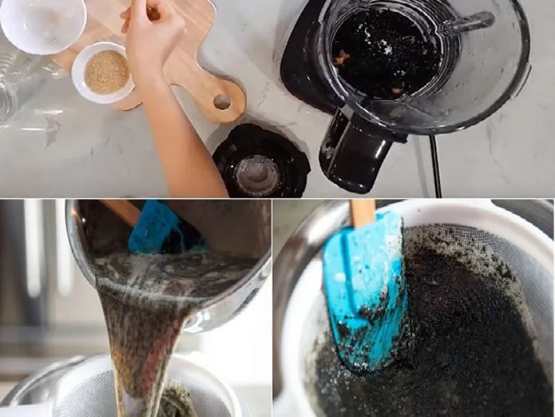 Xay nhuyễn mịn hạt mè đen, hạt sen bằng máy xay sinh tố