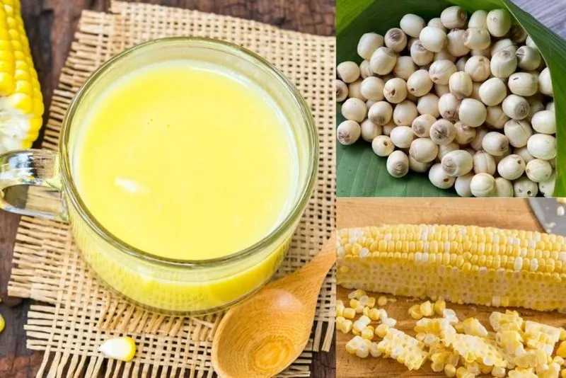 Món sữa ngô hạt sen thơm ngon đẹp mắt