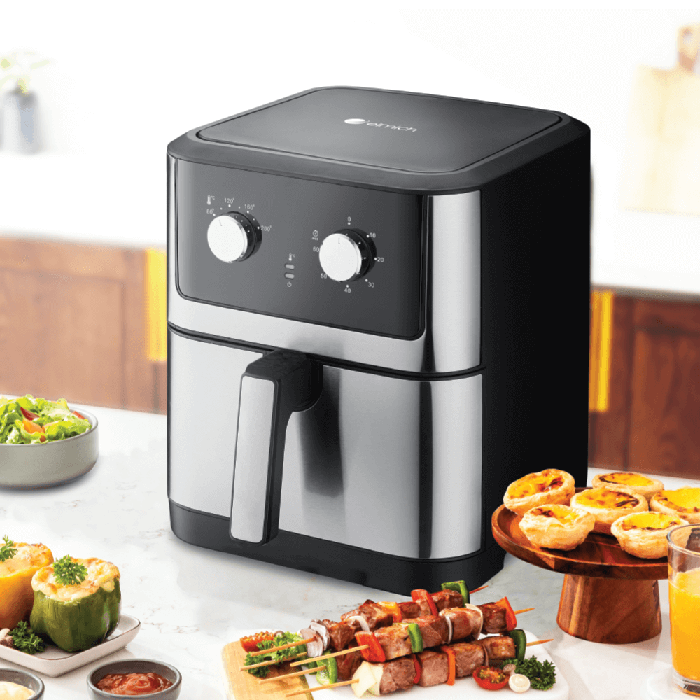 Nồi Chiên Không Dầu Pizza Elmich Plus 5.5L 2 Nồi chiên không dầu Elmich có thiết kế sang trọng và hiện đại