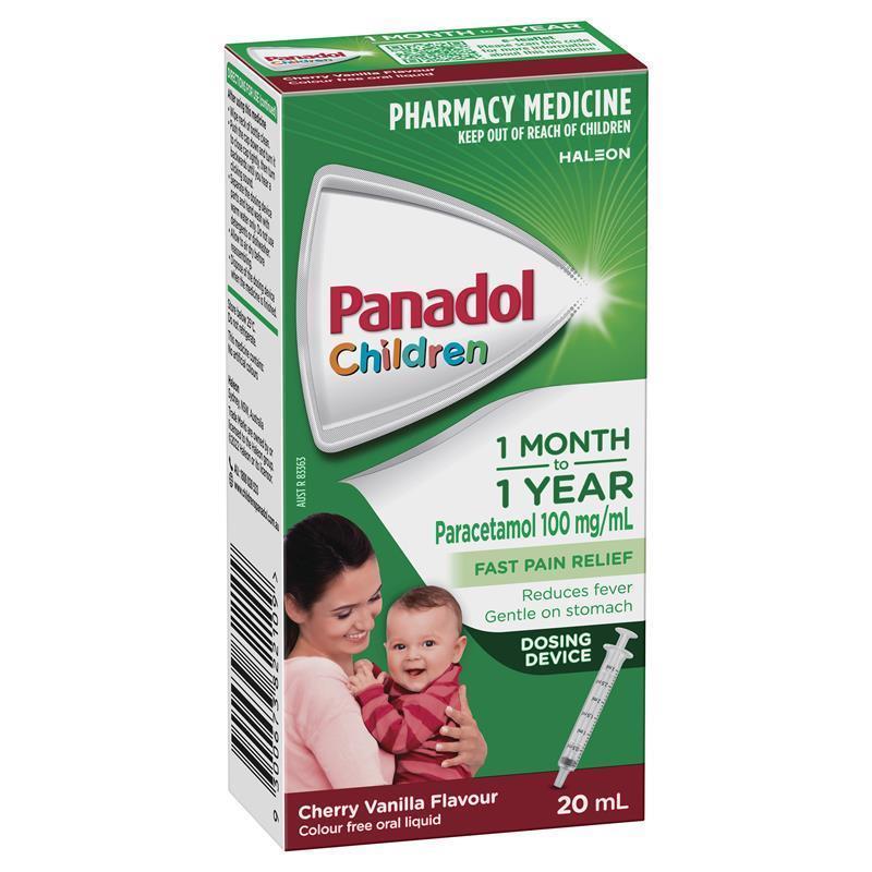 Panadol (Paracetamol)Trẻ Em Từ 1 Tháng Tới – 1 Tuổi Baby Drops with Dosing Device Fever and Pain Relief 20ml