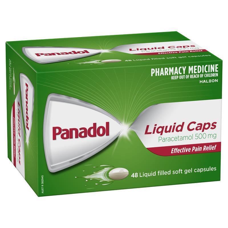 Panadol Liquid Capsules Paracetamol Pain Relief 16 Capsules