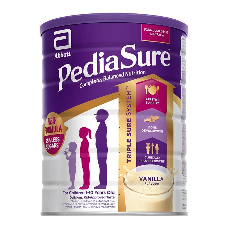 Sữa Bột Tăng Chiều Cao & Toàn Diện Cho Trẻ Pediasure New Formula 850g (Sô cô la, Dâu & Vanilla)