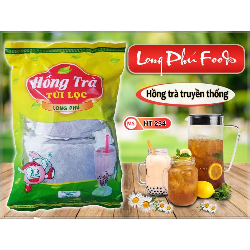 Hồng Trà Truyền Thống LONG PHÚ túi 200gr
