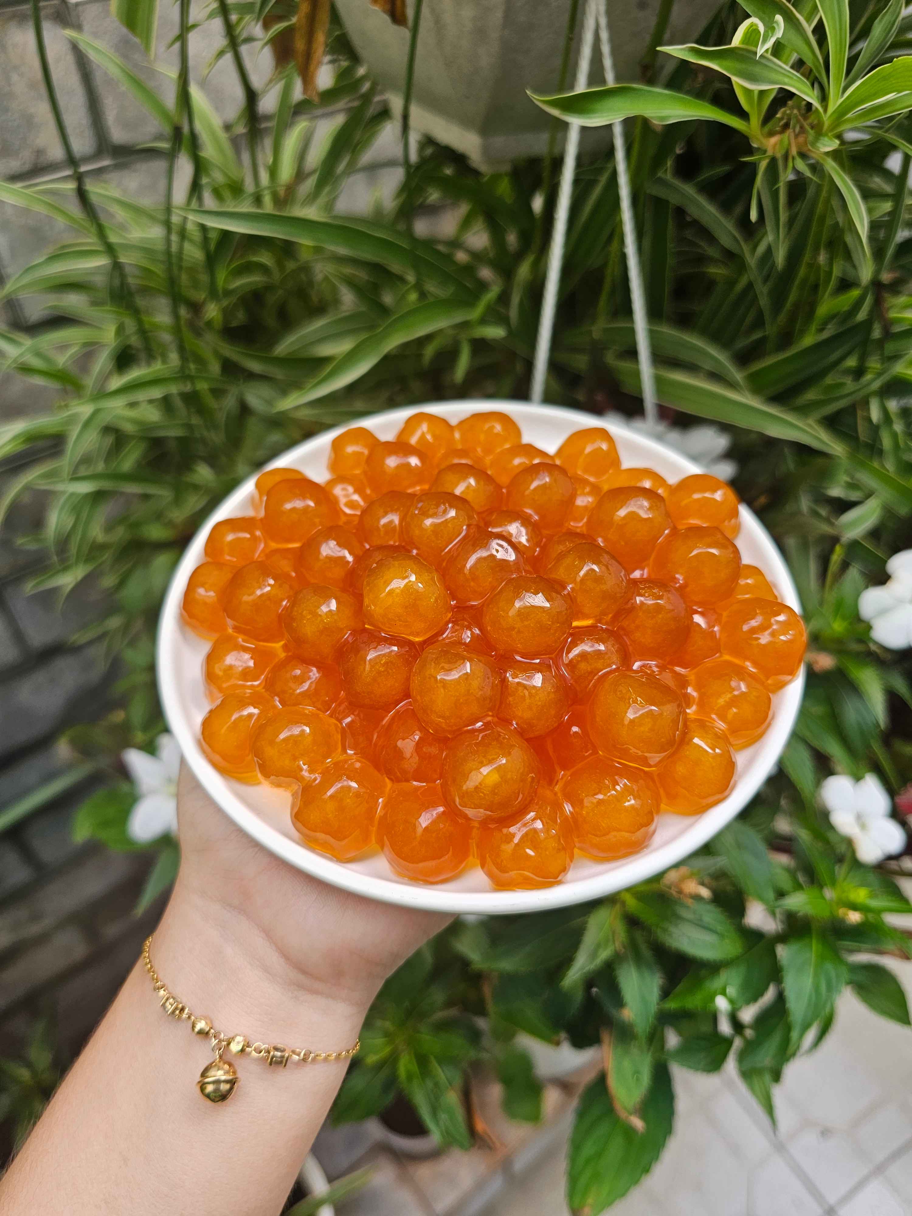 Trân châu Khổng Lồ HOÀNG KIM Đặc Biệt (Milo Dằm) Long Phú gói 1kg - Size 18li - Không có vị ngọt