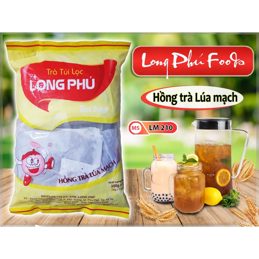 Hồng Trà Lúa Mạch LONG PHÚ gói 350gr