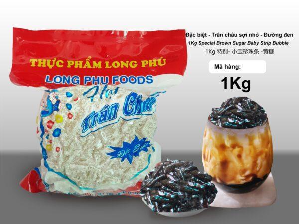 [Longphufoods] Trân châu Sợi nhuyễn (size nhỏ) LONG PHÚ gói 1kg Topping dẻo thơm dai ngon từng sợi trân  châu