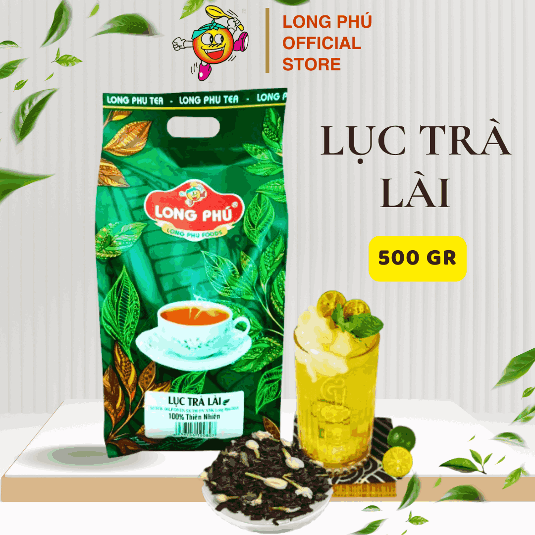 Lục Trà Lài (Trà Xá) Long Phú gói 500gr - Ngát hương trà xanh và hương lài thơm ngon, đậm vị trà thiên nhiên