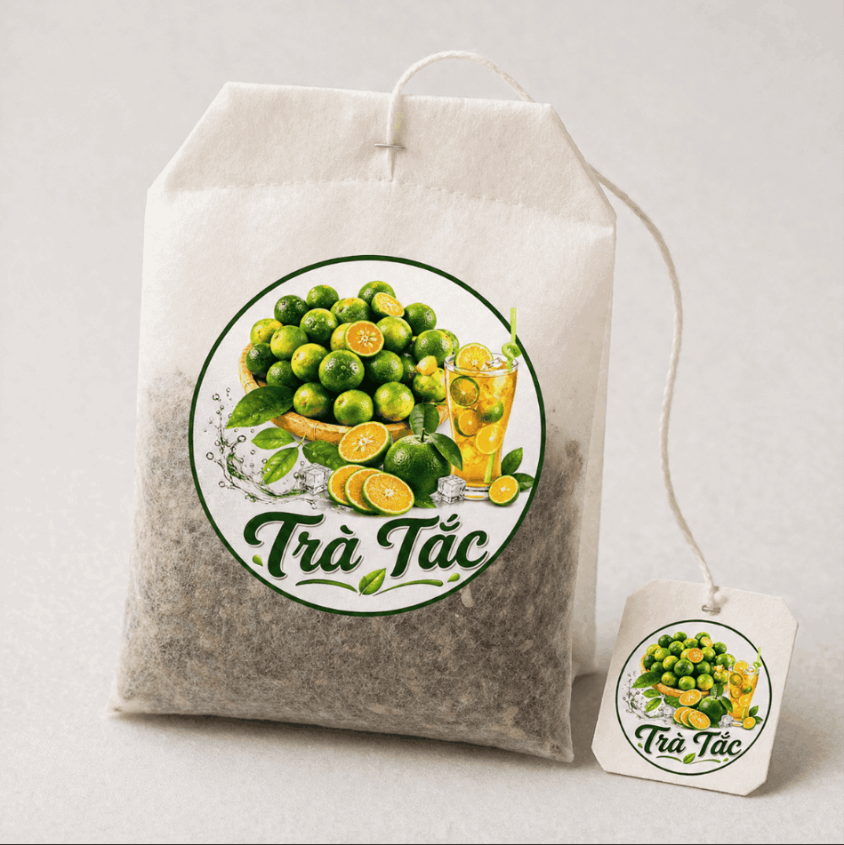 Trà TẮC Túi Lọc MINI 2gr Long Phú – Gói 60gr (30 gói × 2gr, Thơm Hương Tắc Tươi Mát, Vị Chua Thanh, Đậm Vị Trà)