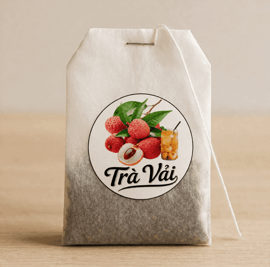 Trà VẢI Túi Lọc MINI 2gr Long Phú – Gói 60gr (30 gói × 2gr, Thơm Hương Vải Tươi Mát Thanh Ngọt, Đậm Vị Trà)