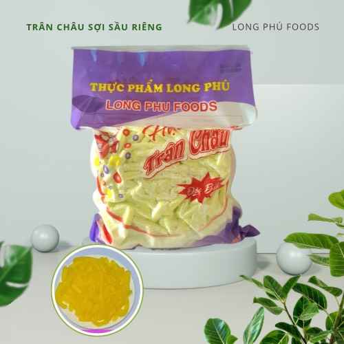 Trân châu Sợi Hương SẦU RIÊNG Đặc Biệt Long Phú gói 1kg - Size Sợi Trung - Không có vị ngọt