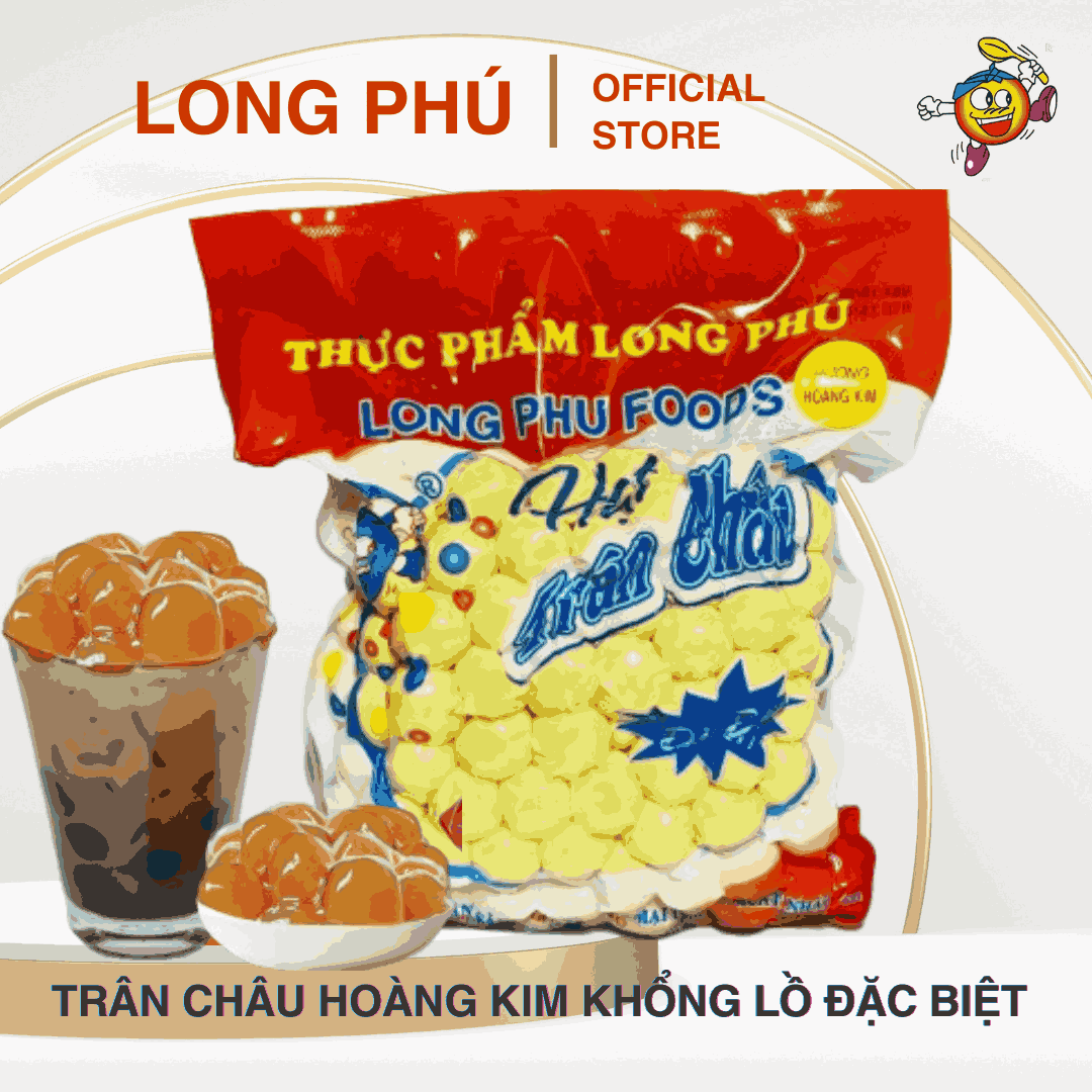 Trân châu Khổng Lồ HOÀNG KIM Đặc Biệt (Milo Dằm) Long Phú gói 1kg - Size 18li - Không có vị ngọt