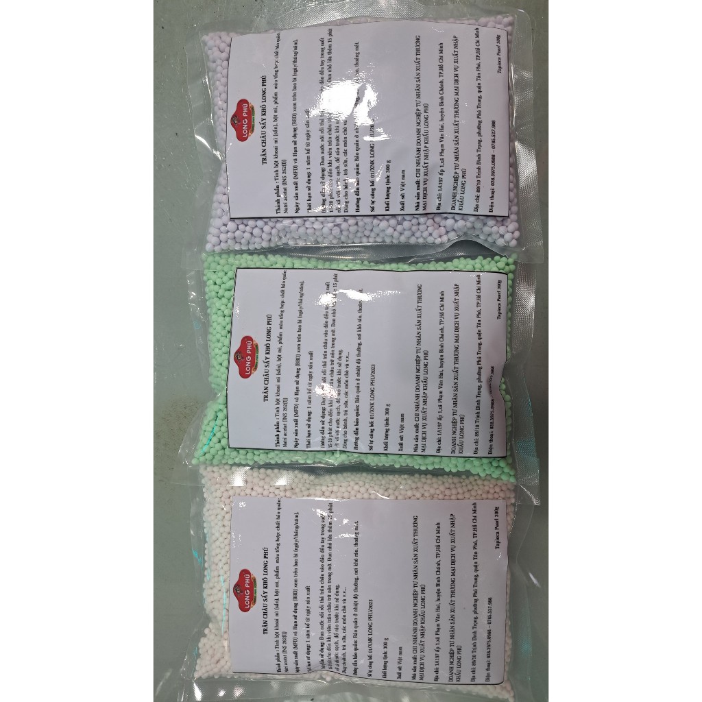 Trân Châu Sấy Khô LONG PHÚ có Màu 300gr