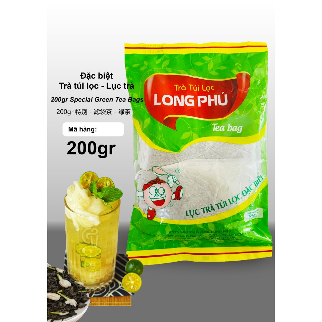 Lục Trà Túi Lọc LONG PHÚ gói 200gr