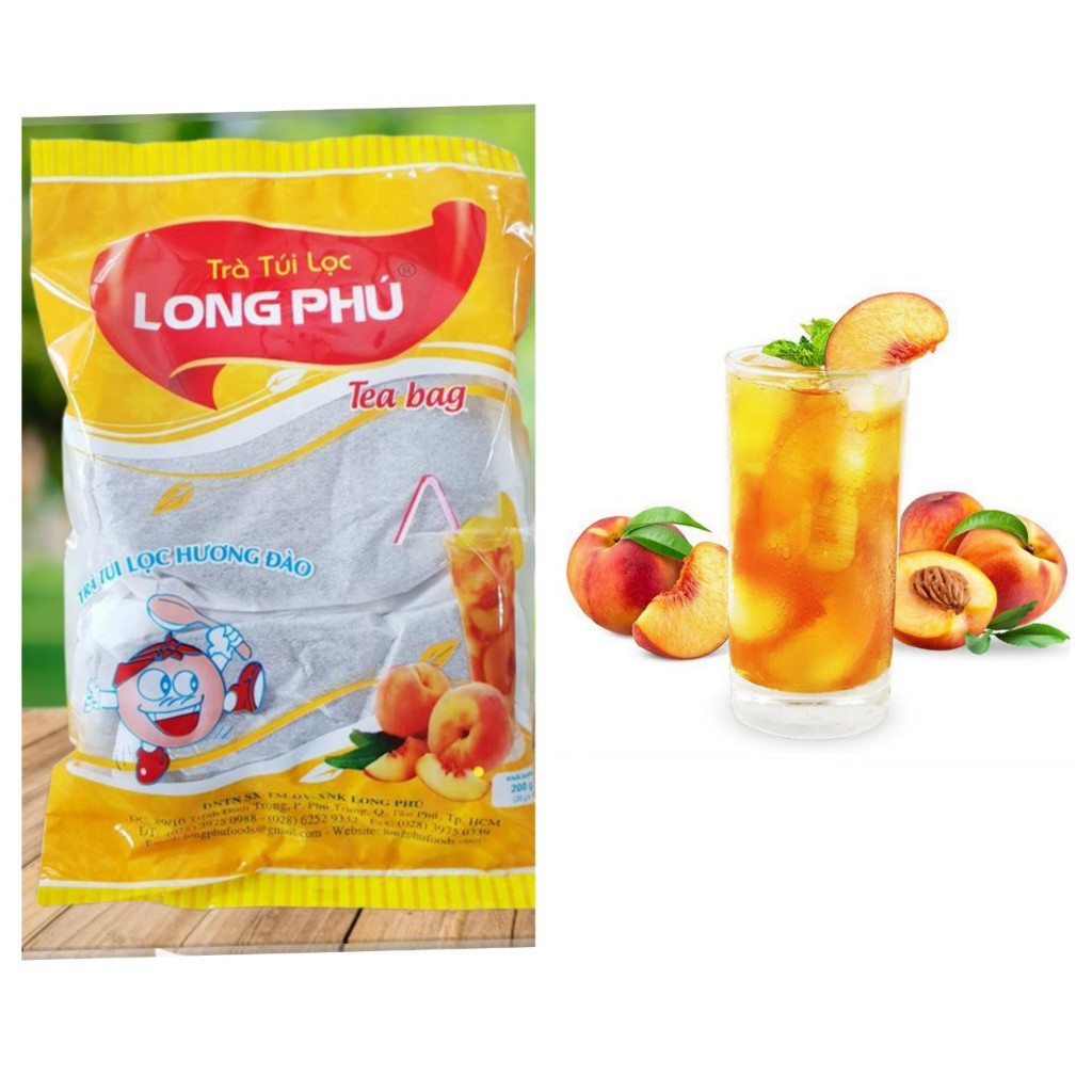 Trà Đào túi lọc LONG PHÚ 200gr