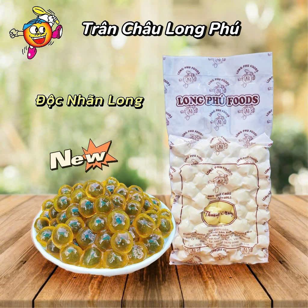 Trân Châu Độc Nhãn Long Size Khổng Lồ Thượng Hạng có sẵn vị ngọt Long Phú gói 1kg - Topping