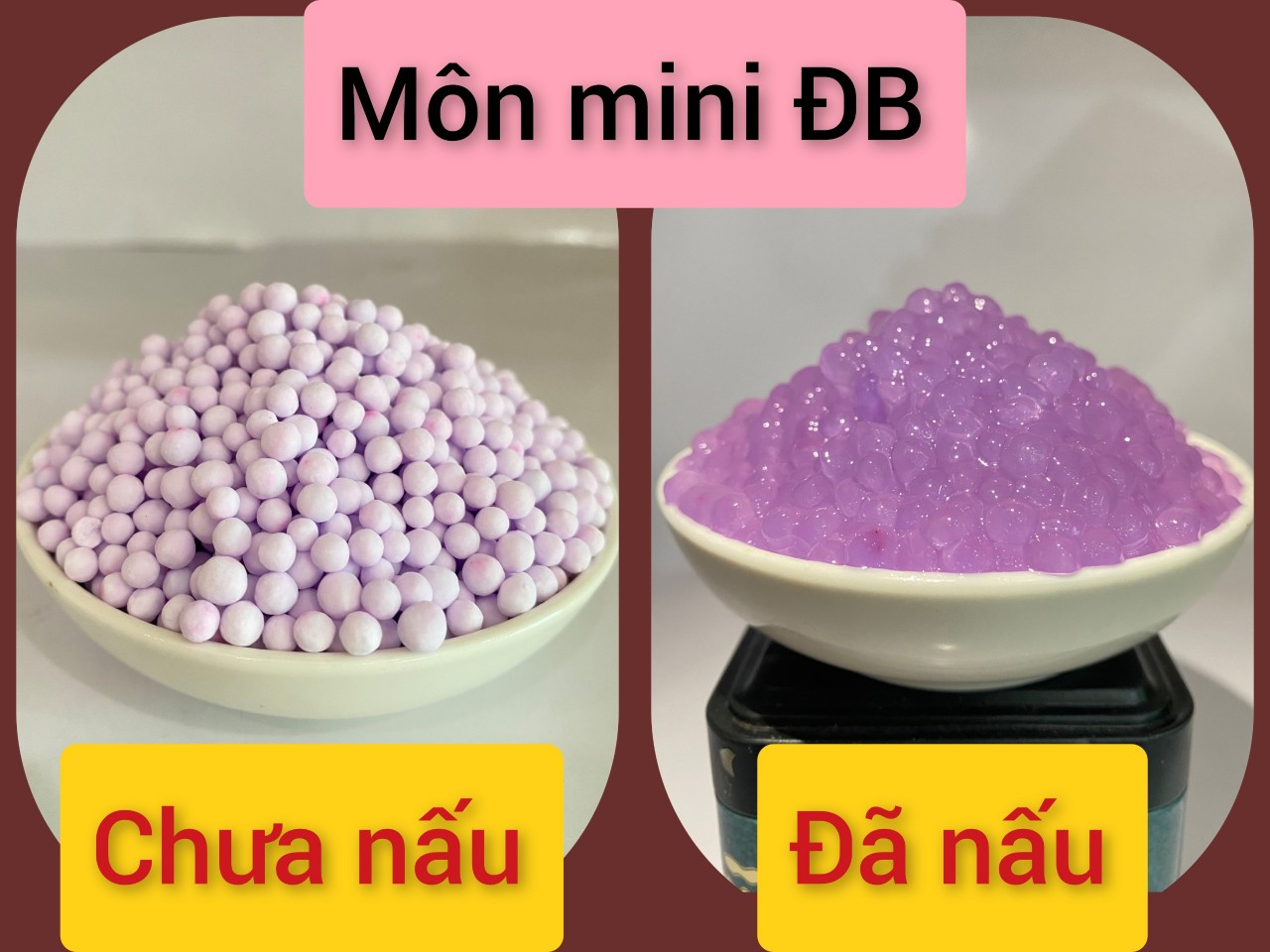 Trân châu Mini KHOAI MÔN Đặc Biệt Long Phú gói 1kg - Size mini (hạt tiêu) 1.2li - Không có vị ngọt