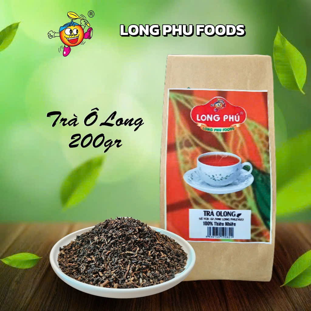 Trà Ô LONG (Trà Xá) Long Phú gói 200gr - Ô Long Tea - Ngát hương trà thơm ngon, đậm vị trà thiên nhiên